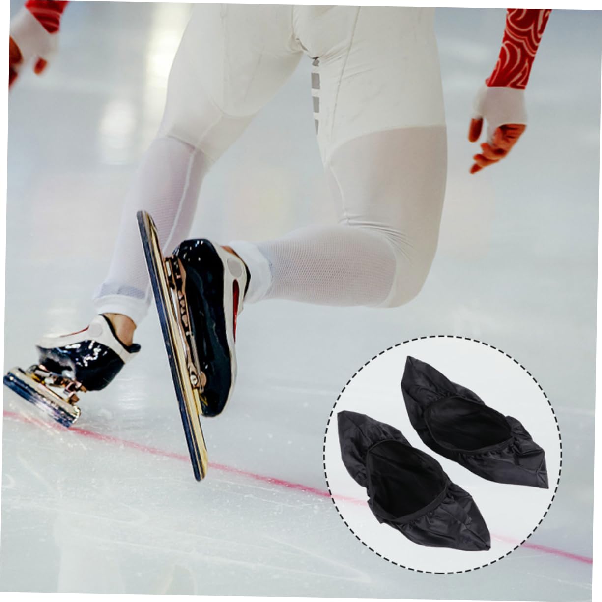 BESTonZON Cubiertas De Cuchillas De Hielo Elasticadas De Fundas para Artísticos Hockey Protección para Cuchillas Adultos