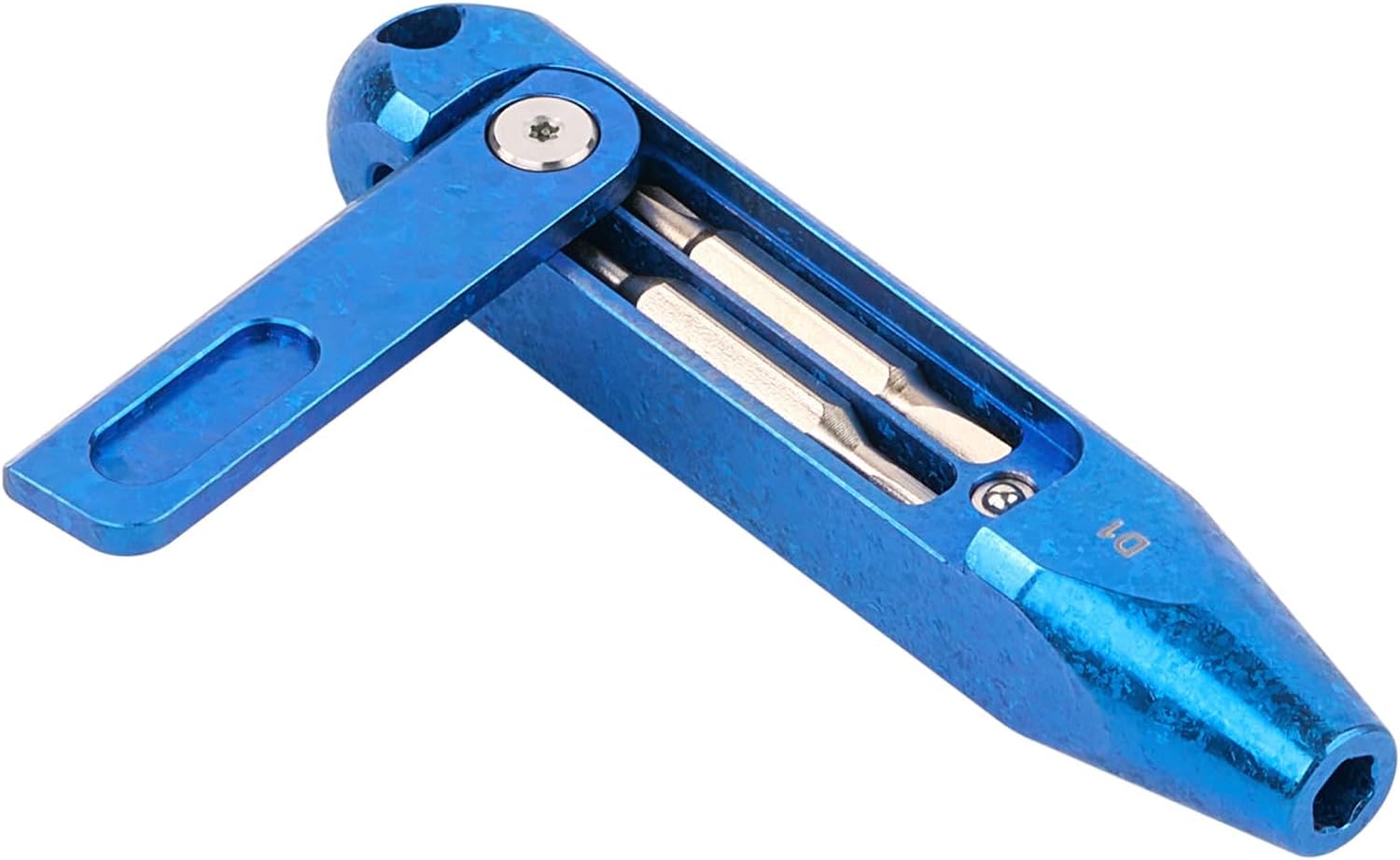 OKNIFE Otacle D1 Titanium Alloy EDC Multi-Bit Pocket Screwdriver, 8 in 1 Magnetic Mini Screwdriver Repair Multitool for Computer Eyeglasses Daily Home Improvement (Snowflake Blue)