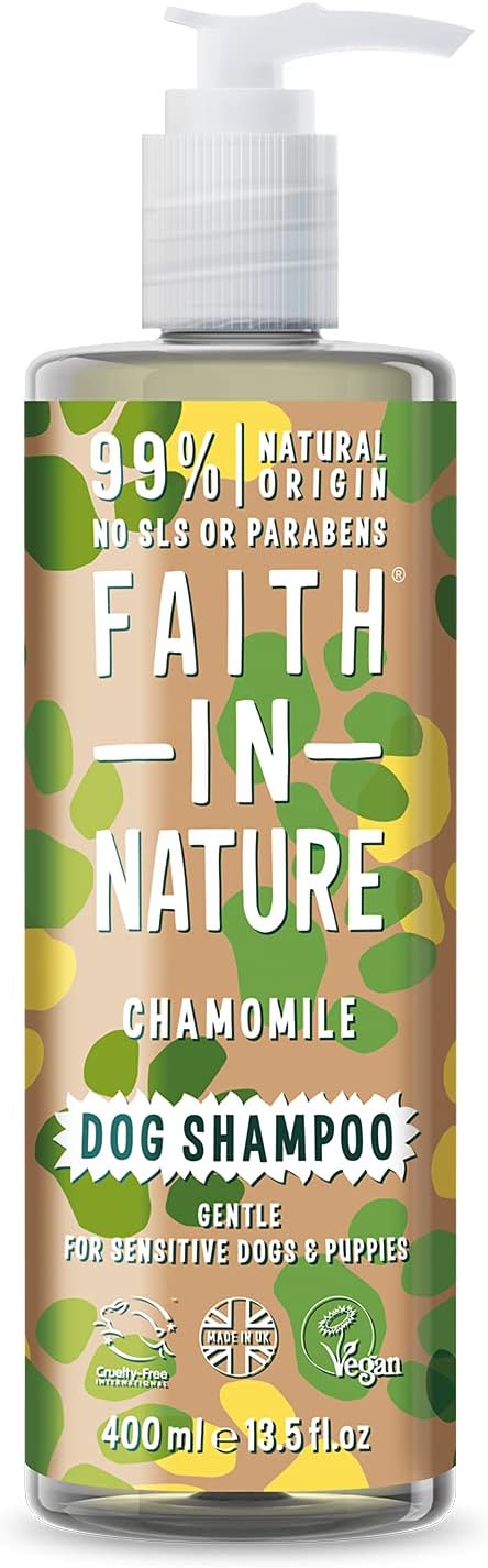 Faith In Nature Natural Chamomile Dog Shampoo, Vegan & Cruelty Free, No SLS,Silicones or Parabens, Gentle