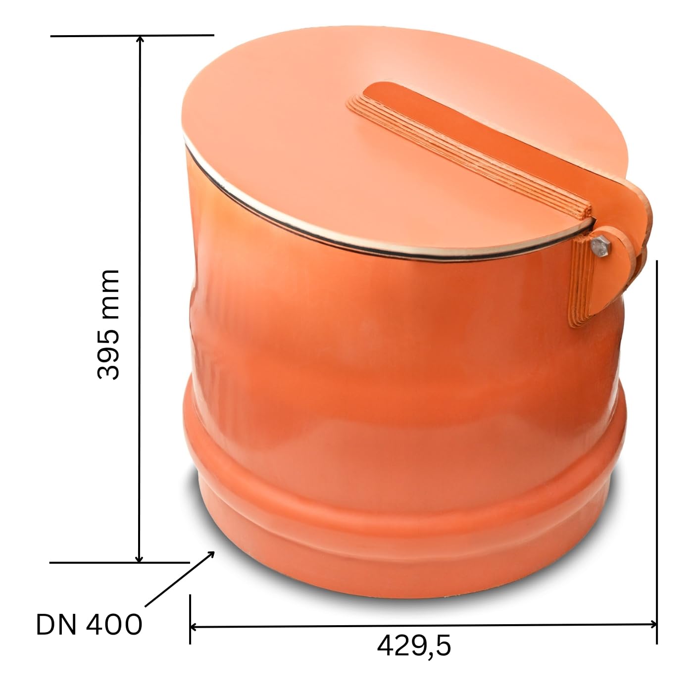Clapet anti-retour en PVC DN 250 / DN 315 / DN 400 - Clapet anti-retour pour conduites d'égout - Avec joint EPDM résistant à la corrosion - Clapet d'extrémité (DN 400)