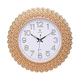 Royal Wall Clock for Living Room | Drawing Room |18 Inch | Flower Design Decorated with Shiny Stones | Glow in Dark