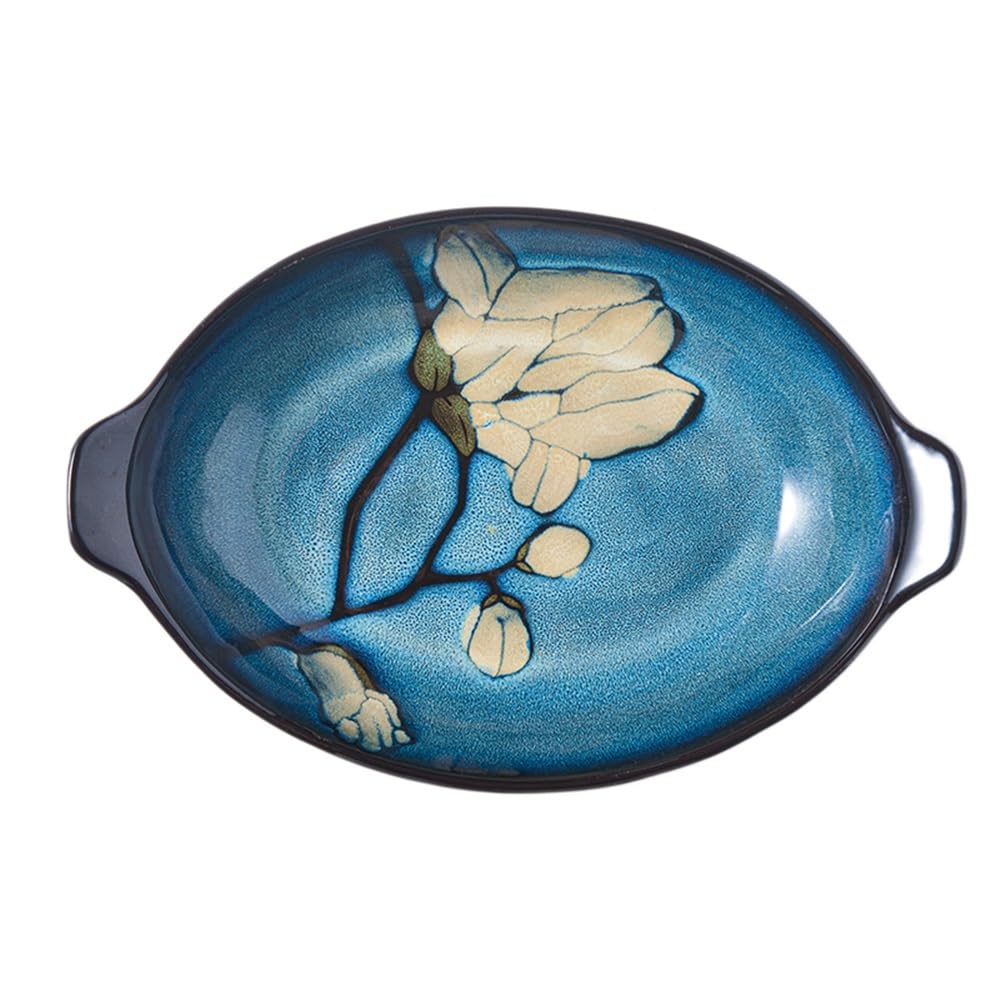 Pirofila Teglia da forno a doppio orecchio in ceramica nordica profonda 5, cm