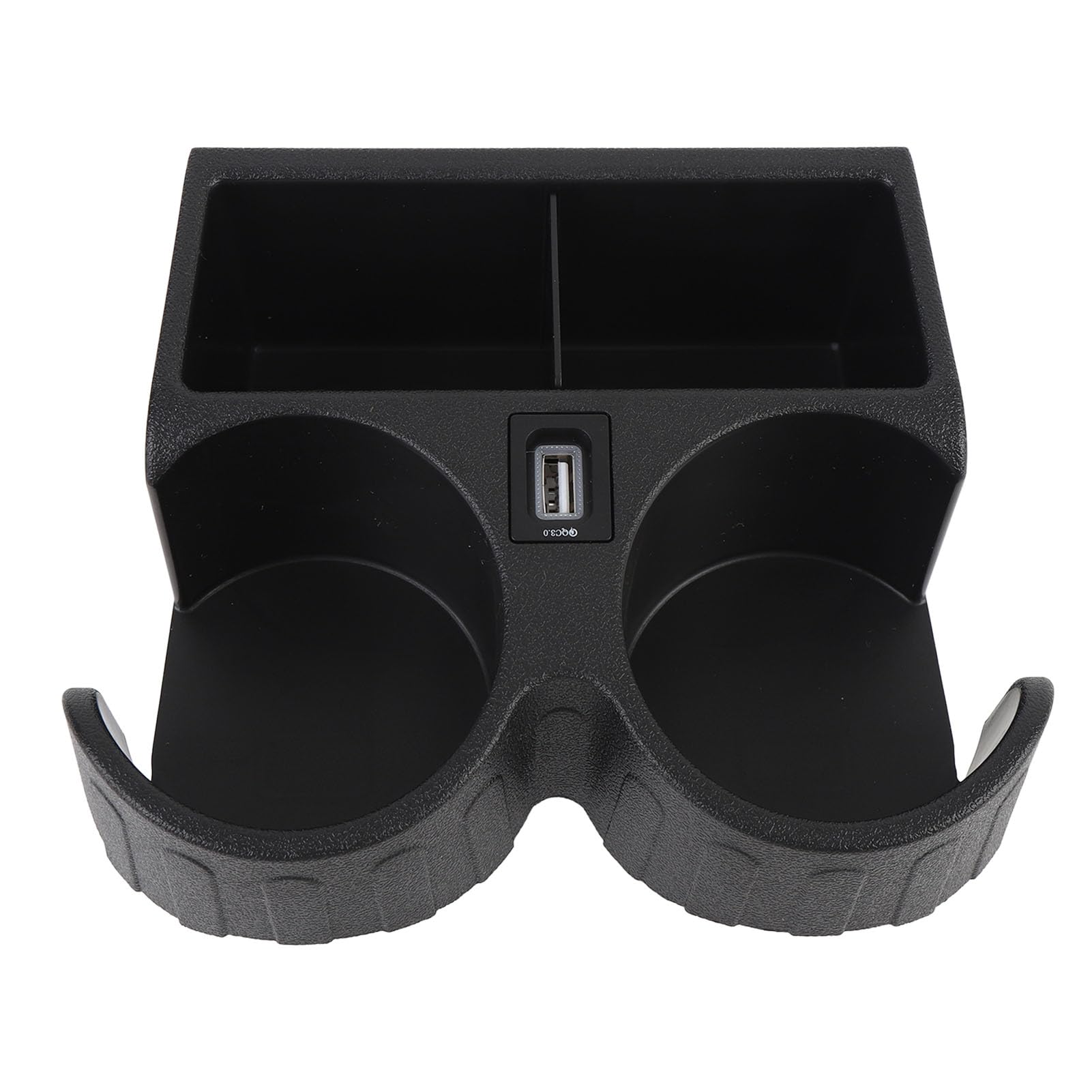 Uchwyt do Kubka Samochodowego Port USB FYE727069 Plactopoodporne Tworzywa Sztuczne Wielofunkcyjne Napoje Samochodowe Konsola Podwójna Kubek Uchwyt do Dwóch Filiżanek Czarny