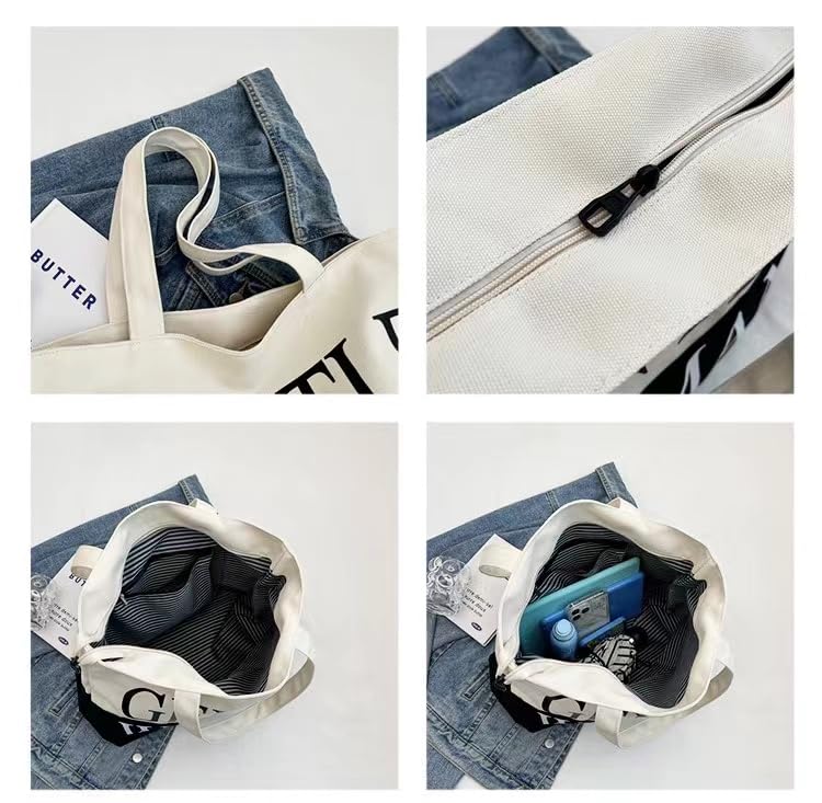 Bolso Tote para Mujer en Lona con Compartimento con Cierre miniatura 6