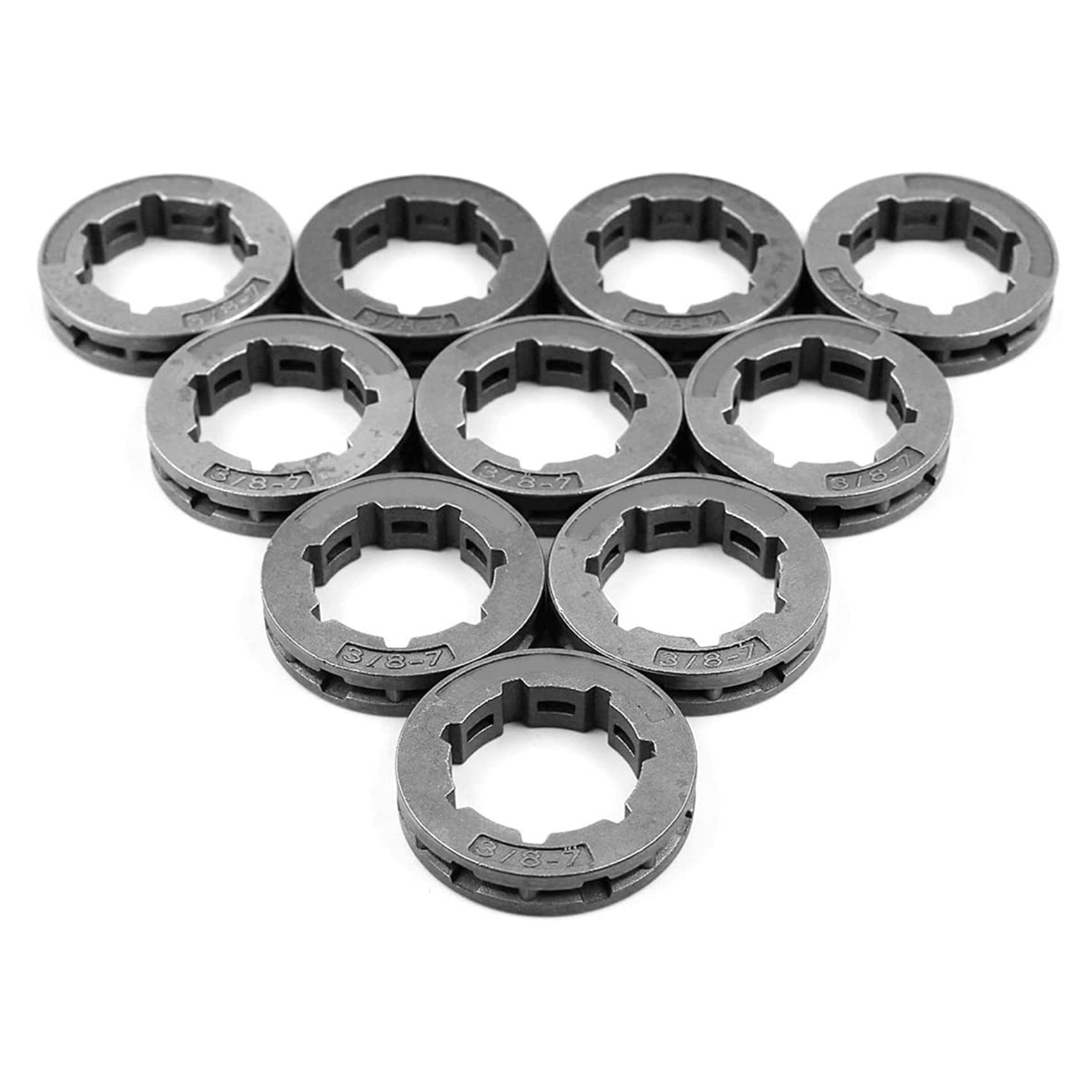 50 Uds. Piñón de Llanta de Transmisión de Cadena de 3/8 Pulgadas 7T 22mm para Motosierra 266 268 272 280 285 288 355 362 372XP 380 385XP