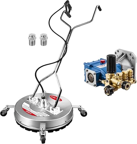 WOJET Limpiador de superficies de lavadora a presión de 20 pulgadas y bomba de lavado a presión WOJET Triplex, 4400PSI 4.0GPM