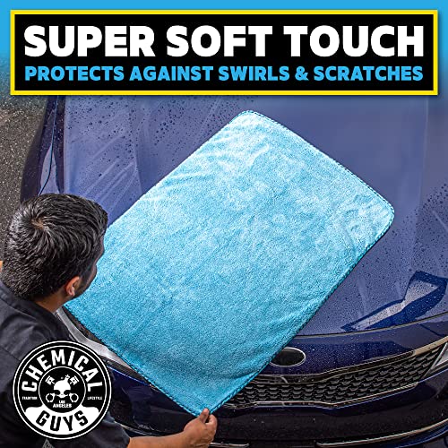 Chemical Guys Woolly Mammoth Large Microfiber Drying Towel - 36 x 25 Inch Blue, Ultra Plush Super Absorbent Car Drying Towel for Cars, Trucks, SUVs, Motorcycles, RVs, and Auto Detailing by Chemical Guys - Image 6
