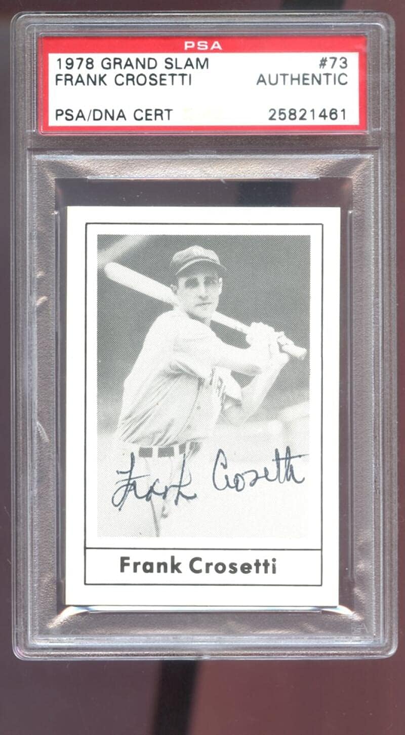 1978 Grand Slam #73 Frank Crosetti AUTO SIGNED Autograph Autographed Card PSA PSA/DNA Baseball MLB