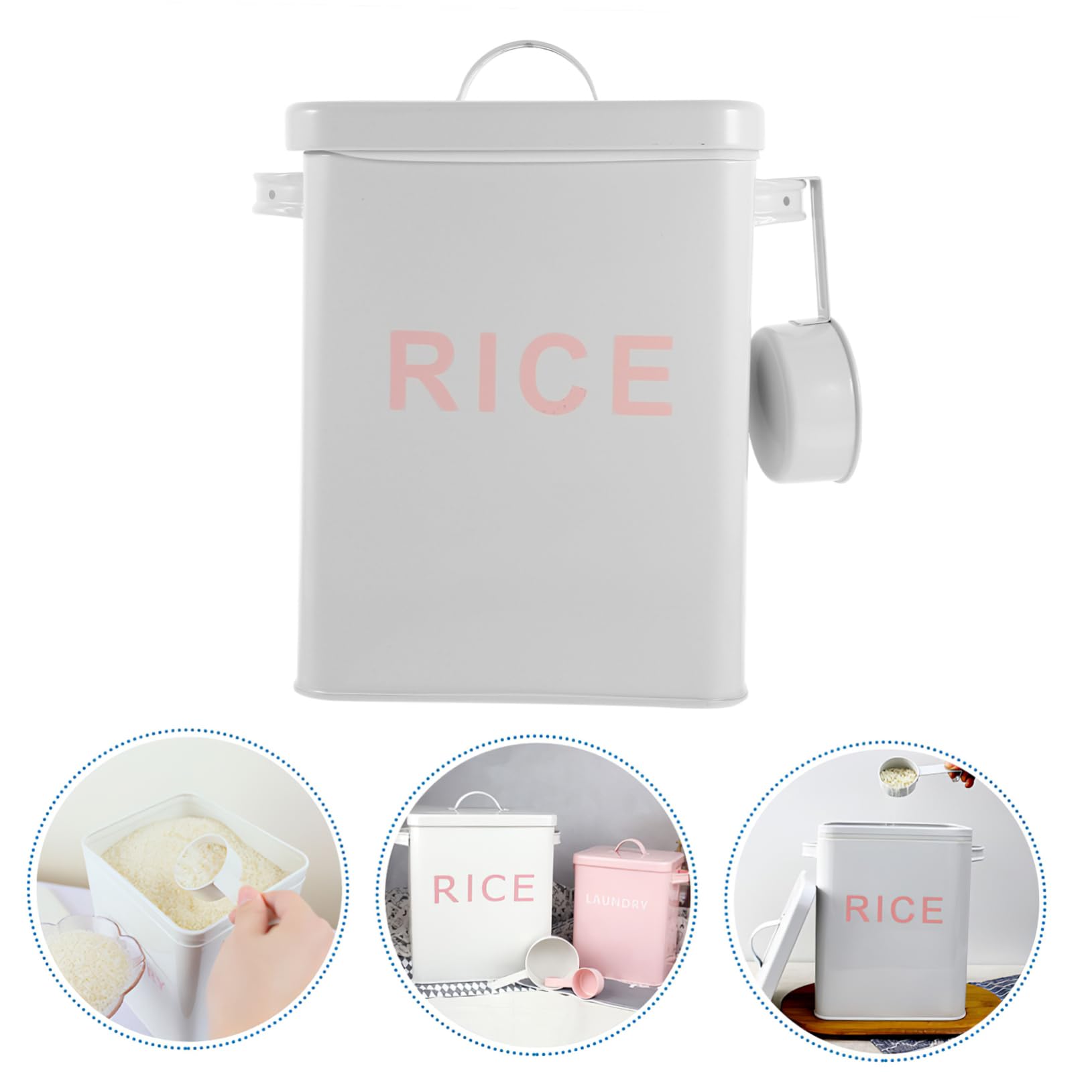 1 Pc Cubo De Arroz Latas Grandes De Hojalata Lata Hermética De Almacenamiento De Alimentos Contenedor De Cereales Avena Hoja De Hierro Cubo De Comida para Gatos