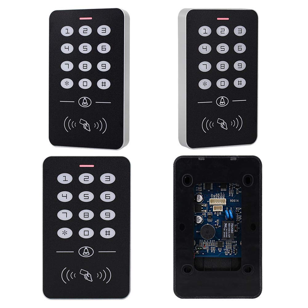 FST 125 kHz RFID klawiatura kontroli dostępu, wodoszczelna okładka, zewnętrzny kontroler dostępu + 10 sztuk EM4100, breloczek do kluczy domowych