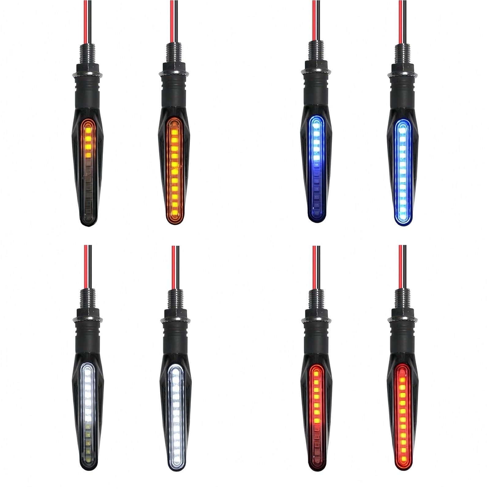 Clignotant pour moto étanche 12V, 2 pièces, feu de signalisation