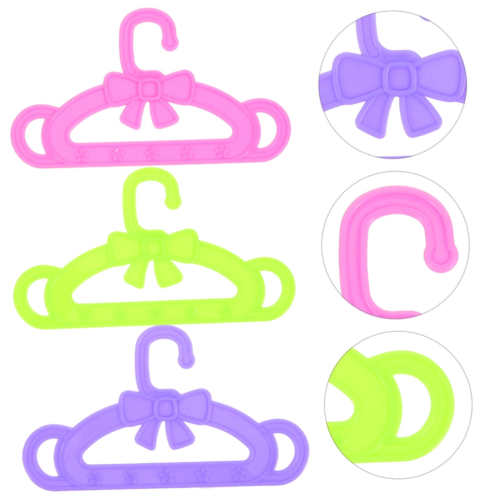ERINGOGO 15 Perchas para Ropa de Muñecas de Plástico, Soporte para Ropa de Muñecas de Juguete, Adecuado para Niños en Navidad y Ocasiones Obsequios