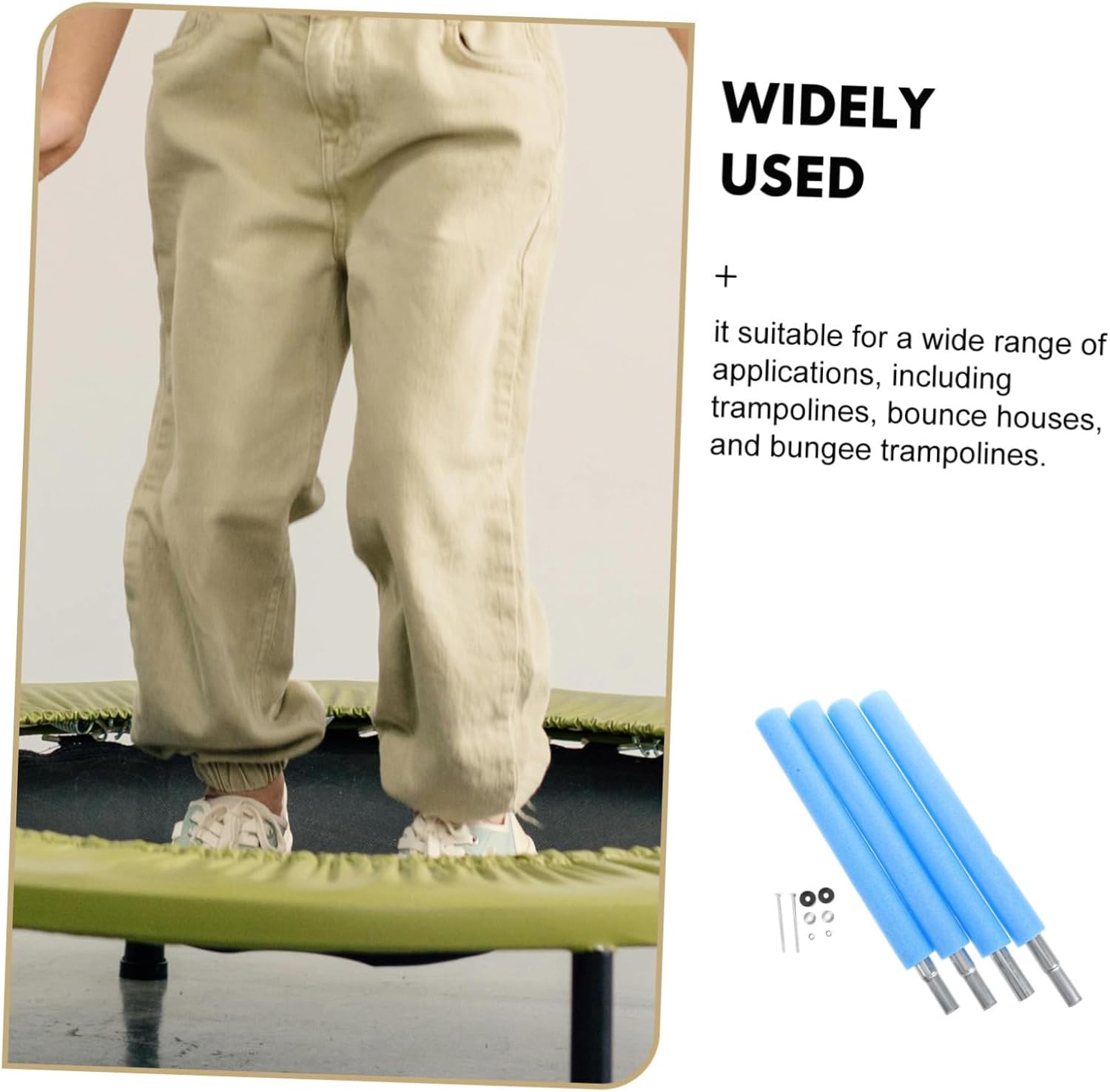 Trampoline Replacement Poles Heavy Duty Ground Stakes Jumping Bed Poles Trampoline Tube Parts