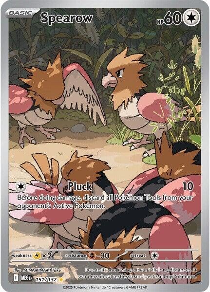 Pokemon - Spearow - 151/132 - Mega Evolutions - Full Art Illustration Rare - Single Card