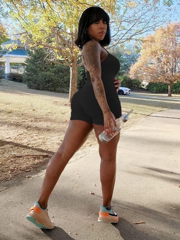 VUTRU Womens Sexy One Piece Tank Top Sleeveless Backless Bodycon Shorts Jumpsuits Bodysuit Catsuit Ribbed Sports Romper - Image 5