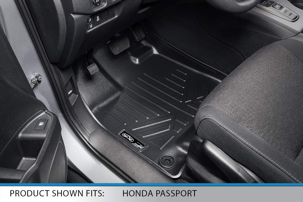 Uр Tо 40% оƒƒ MAXLINER Custom Fit Floor Mats 1st Row Liner Set Black Compatible with 2019-2022 Honda Passport