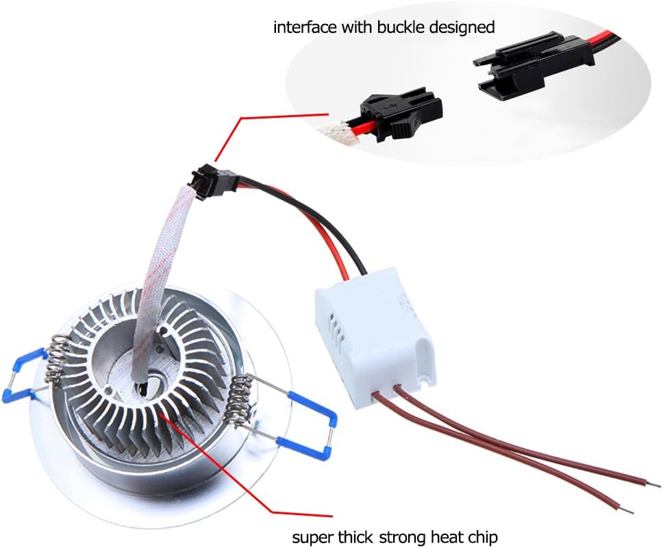Modoao 5W LED Downlight, 2700K Daylight Warm White,Not Dimmable,Retrofit LED Recessed Lighting Fixture, LED Ceiling Light, 6-Pack