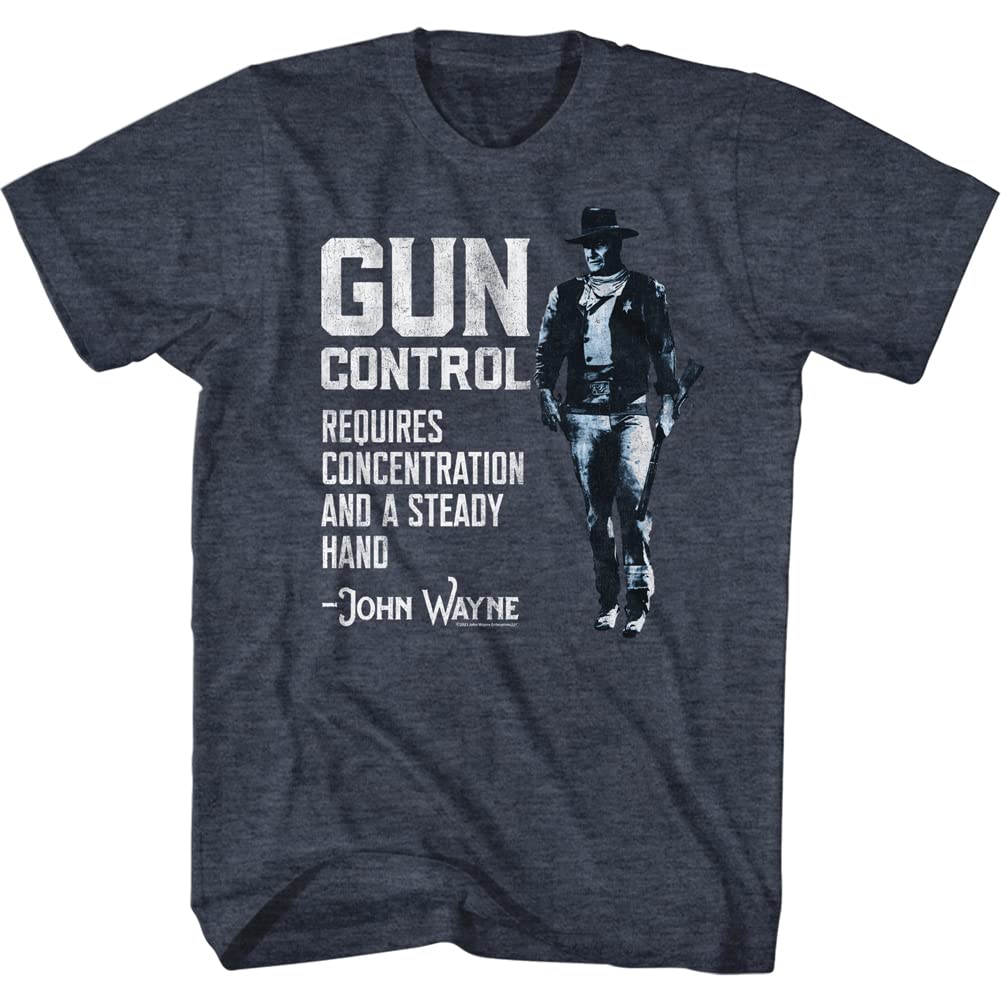 American ClassicsJohn Wayne Actor Concentration & A Steady Hand Adult Short Sleeve T Shirt Graphic Tees
