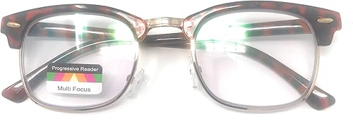 Gafas de lectura progresivas con montura de cuerno clásico vintage retro
