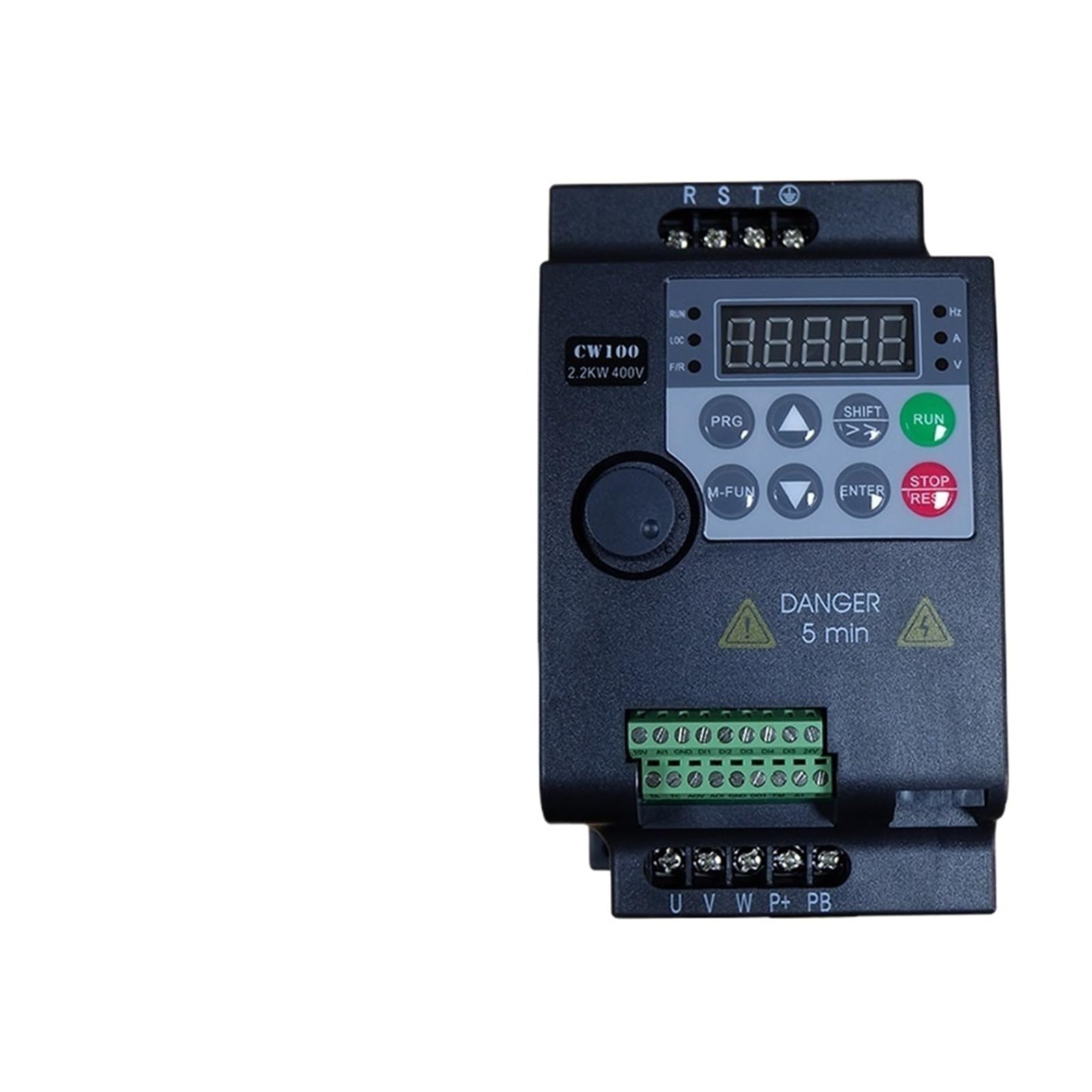 Variador de frecuencia monofasico Convertidor de frecuencia Variable VFD de 0,75 kW/1,5 kW/2,2 kW/3,7 kW/5,5 kW, 1/2/3/5/7,5 y 380 V, Control Vectorial de Velocidad del Motor.(3HP 2.2KW)