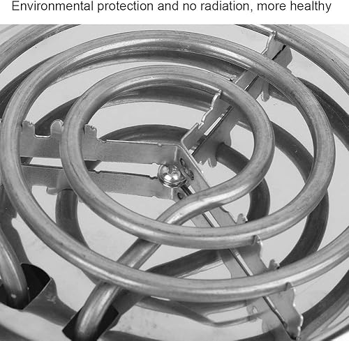 Miniatura 8 de Estufa eléctrica portátil de acero inoxidable, 1000 W de alta potencia, calentador eléctrico de un solo tubo, enchufe de EE. UU. 110 V, diseño