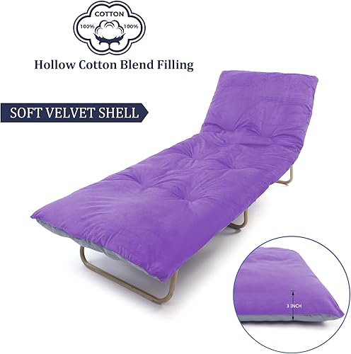 Miniatura 6 de Favorland Colchoneta para dormir para campamento colchoneta para colchón al aire libre XL suave cómoda de poliéster grueso 75 x 29 pulgadas ligera