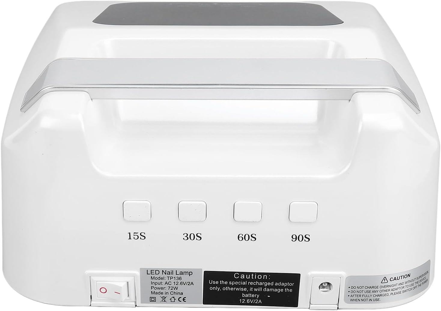 Diydeg Led Nail Lamp, 72W Automatic Sensor Professional Art Tools Nail Lamp Gel Nail Lamp Nail Light with 4 Timers Portable Handle for Gel Polish (US Plug 100‑240V)