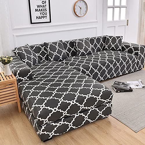 Housse de canapé d'angle extensible stretch salon 1 2 3 4 places - 2