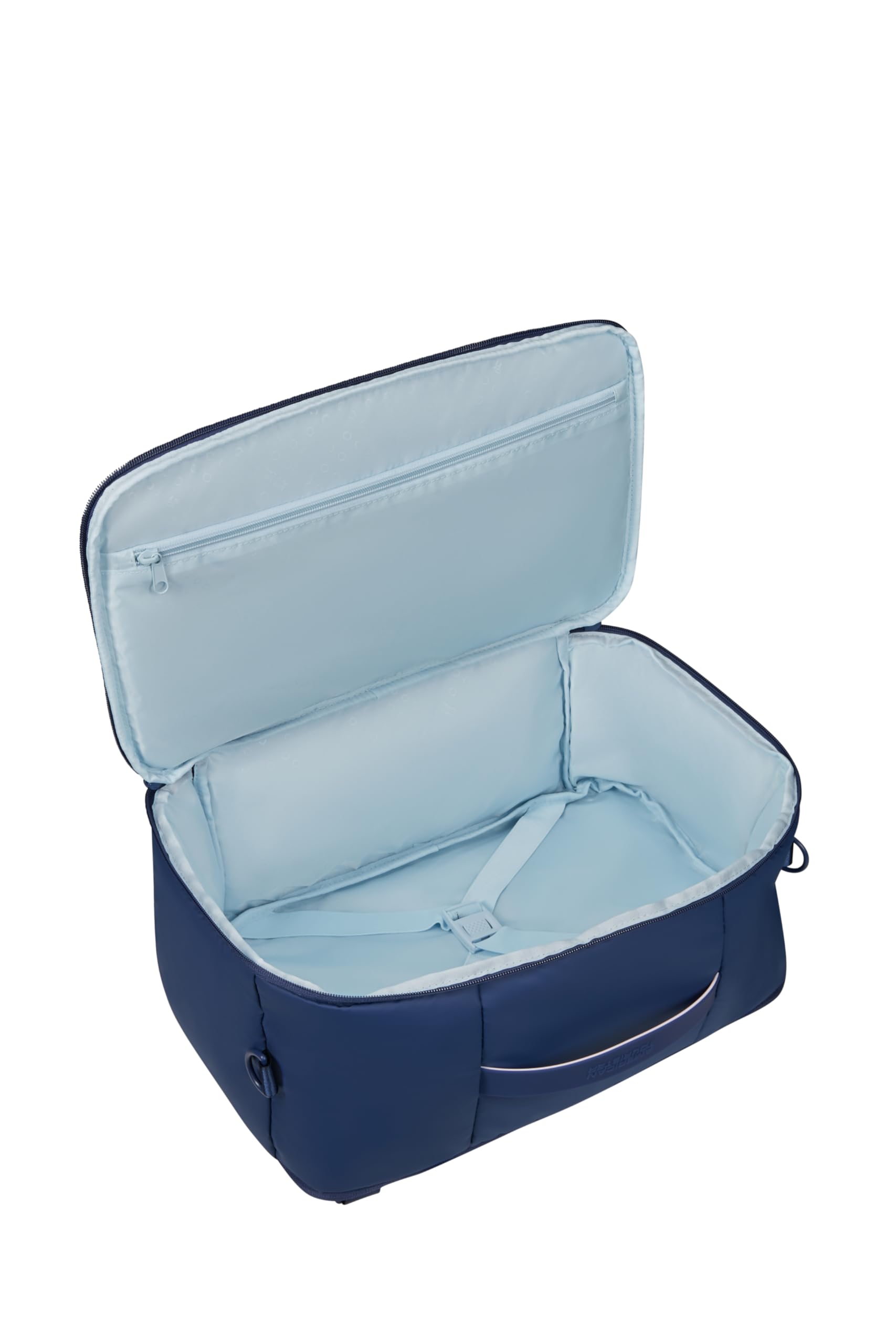 American Tourister Puffypop - Bagage Cabine Sous-Siège Femme (40 x 25 x 20 cm, 21 L, 0.70 kg) - Sac de Cabine Polyvalent 3-Way, Sac à Dos Avion avec Compartiment Ordinateur 14" - Bleu (Navy)