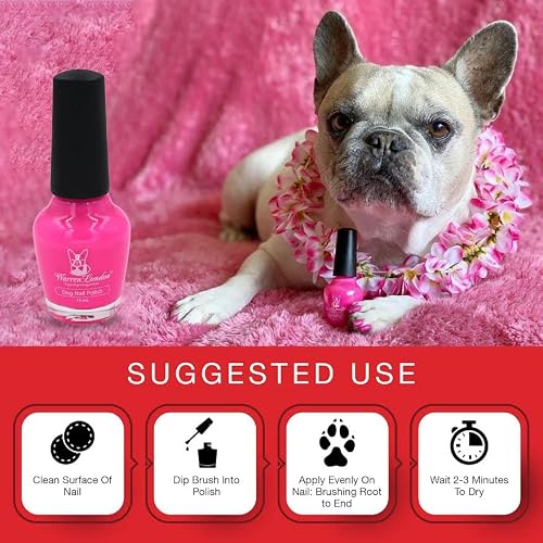 Warren London Dog Nail Polish in A Bottle Premium Coverage & Color- Made in USA- Sparkle Pink - Thumbnail 5
