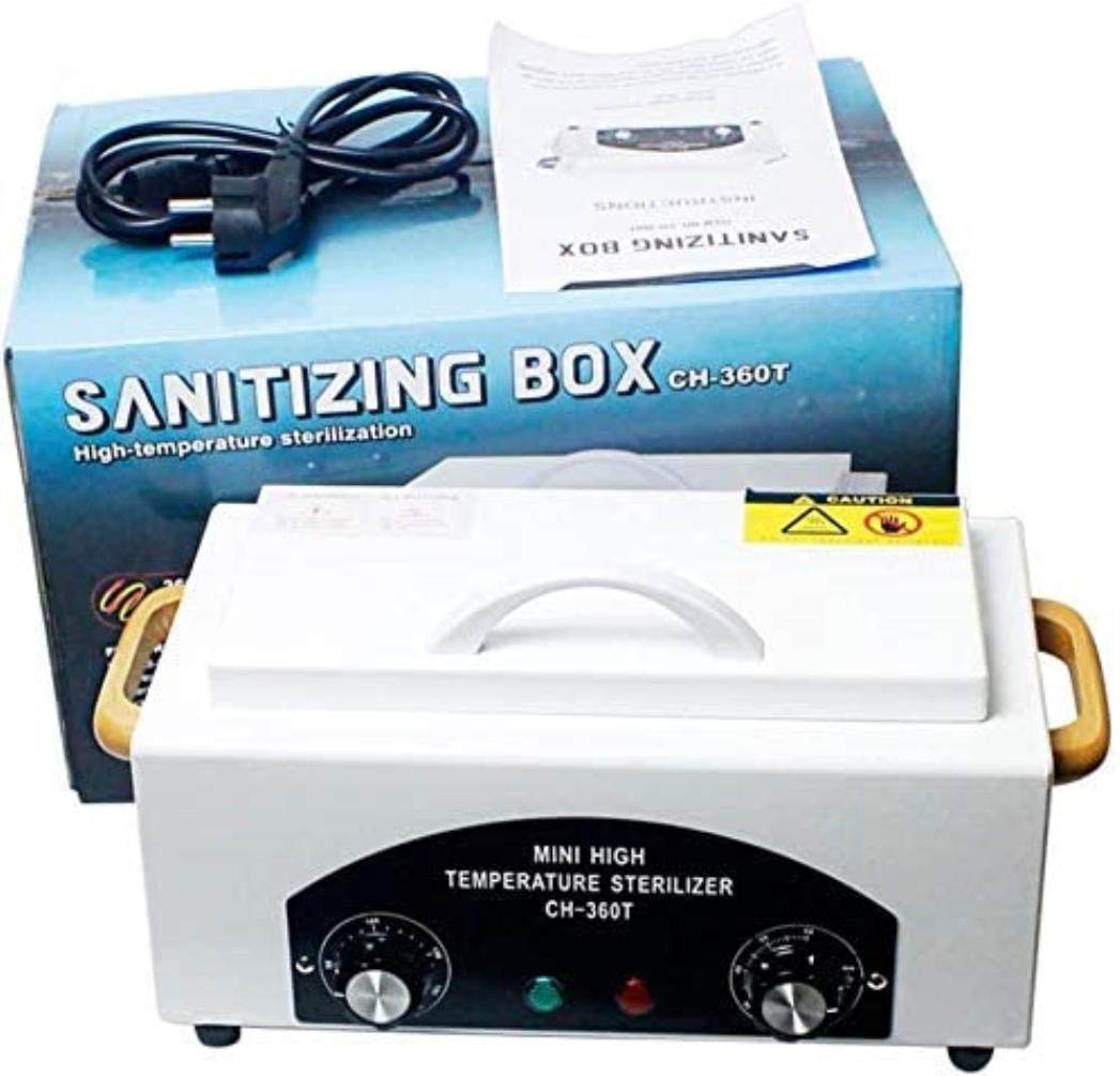 Caldo secco sterilizzatore, sterilizzatore Nail, ad alta temperatura di sterilizzazione gabinetto di sicurezza di arte del chiodo del salone portatile sterilizzazione strumento manicure