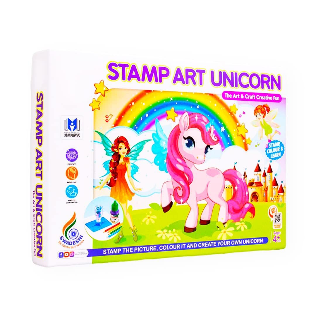 JAPSI Stamp Art Paint Unicorn Kit | Art & Craft Creative Fun Activity Kit for Kids | Stamping & Coloring Set | DIY Kit for Boys & Girls | 14 Different Patterns | Age 4 years and above (B0D4VMWRG5) Amazon Price History, Amazon Price Tracker