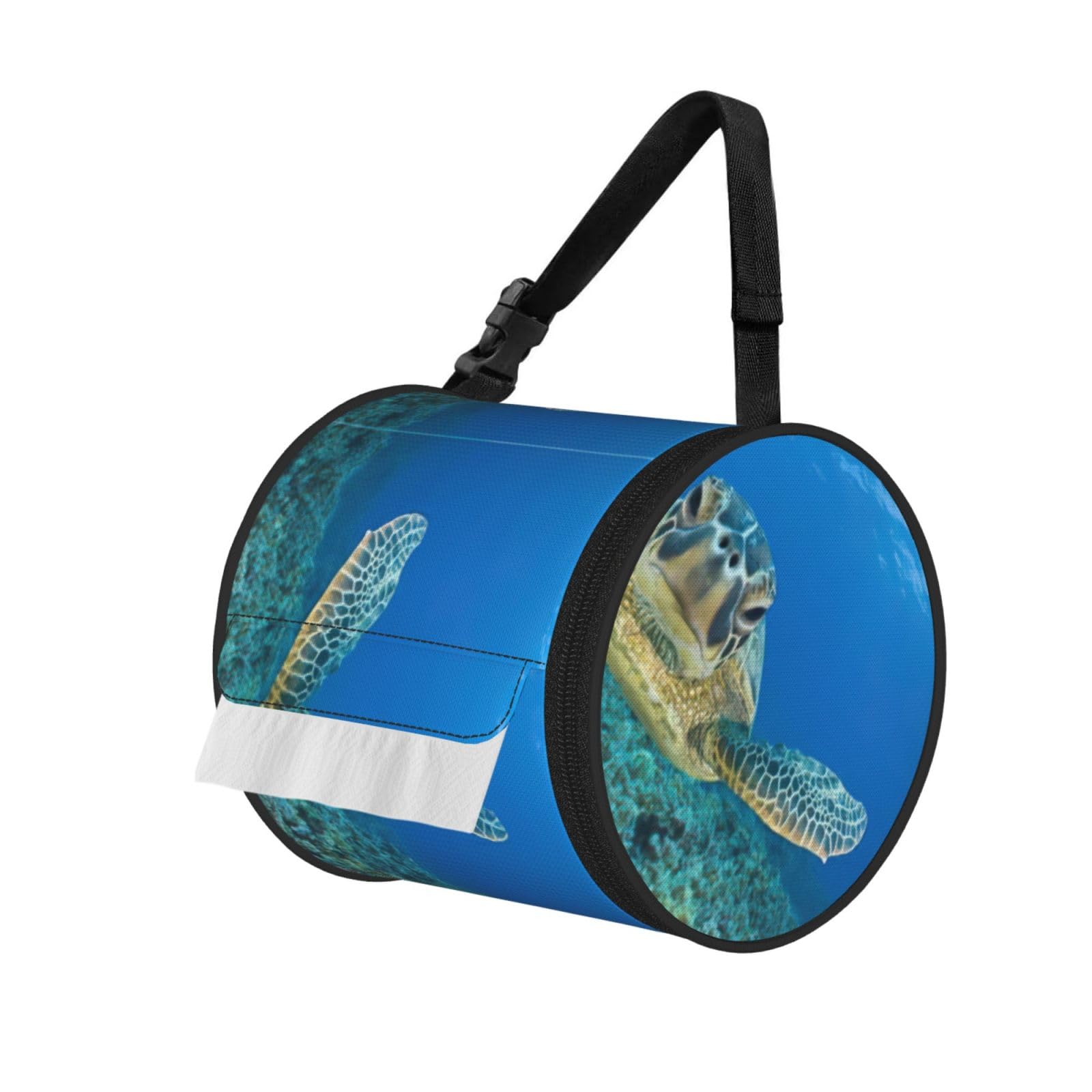Sea Turtles Print Fashion Tissues Organizer Box, Hanging Tissue Holder For Purse Coins For Car Office Daily Outing
