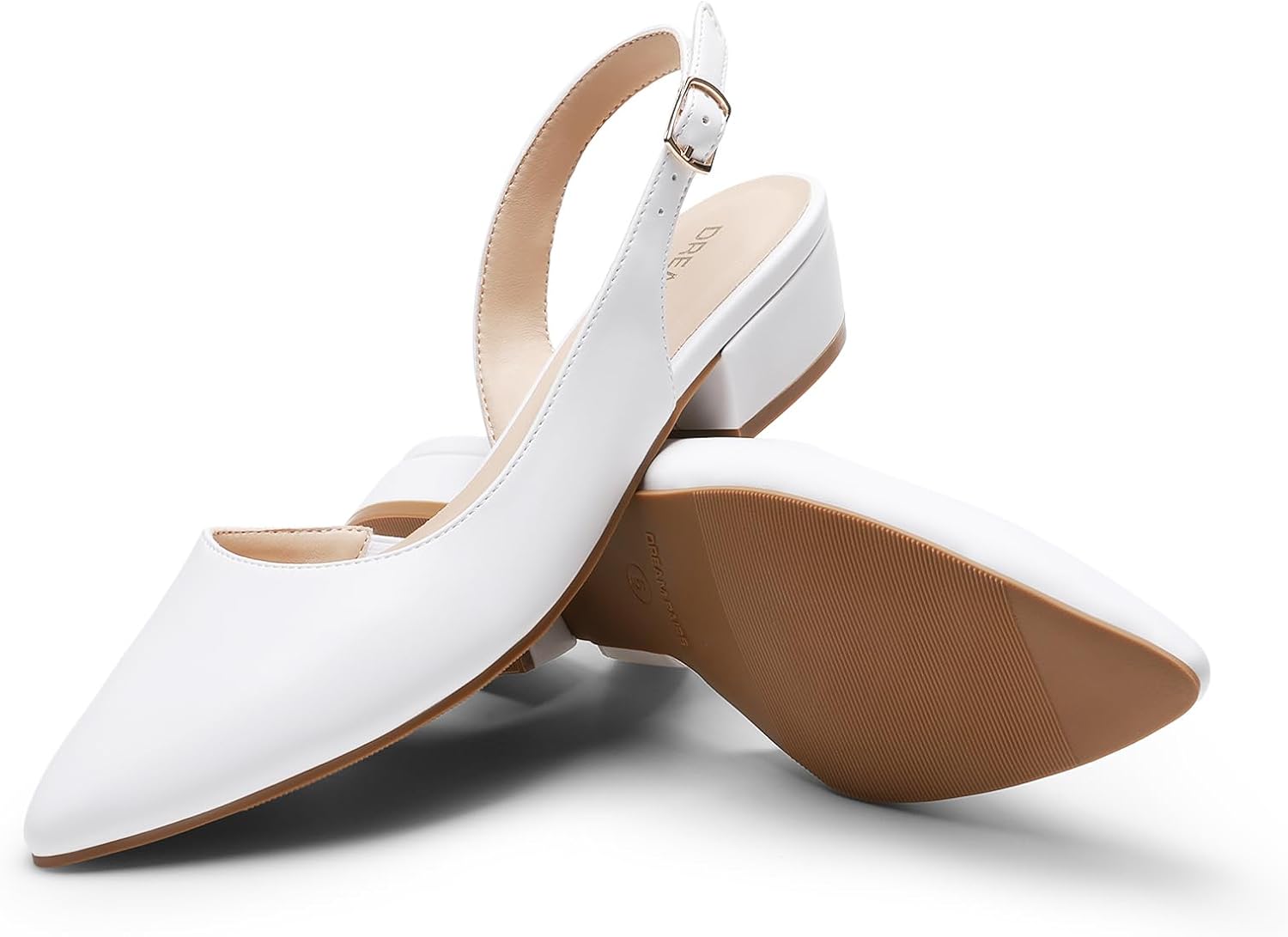 DREAM PAIRS Womens Slingback Kitten Low Block Heels Closed Pointed Toe Ankle Strap Elegant Dressy Pumps Wedding Party Dress Shoes for Women - Image 6