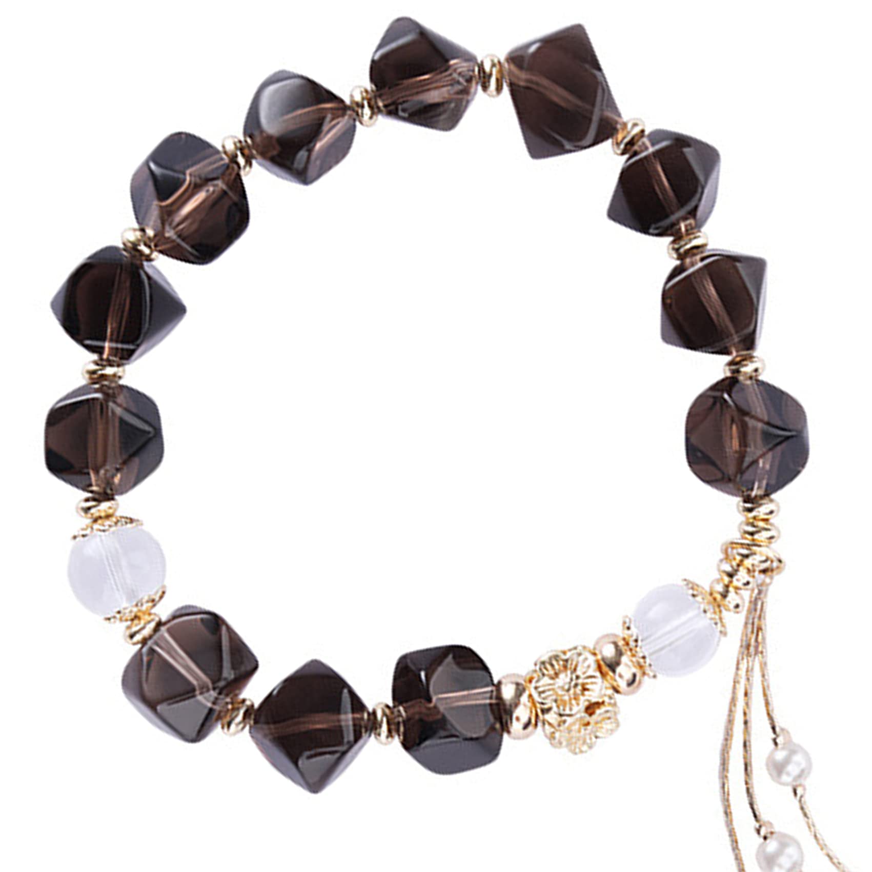 Bracelet En Quartz Fumé Sur Mesure – Pierre Naturelle, Fait Main Pour Homme, Femme Ou Enfant