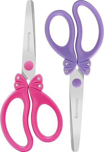 Miniatura 9 de Tijeras de seguridad para niños, punta roma, edades 4-8, juego de colores 2