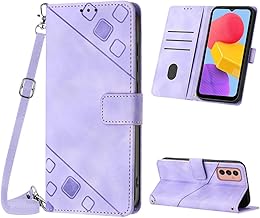 Mo-Beauty Case for Samsung Galaxy M13, PU Leather Wallet Flip Case [Stand] [Card Slot] [Magnetic Closure] Cover for Samsung M13 - Purple