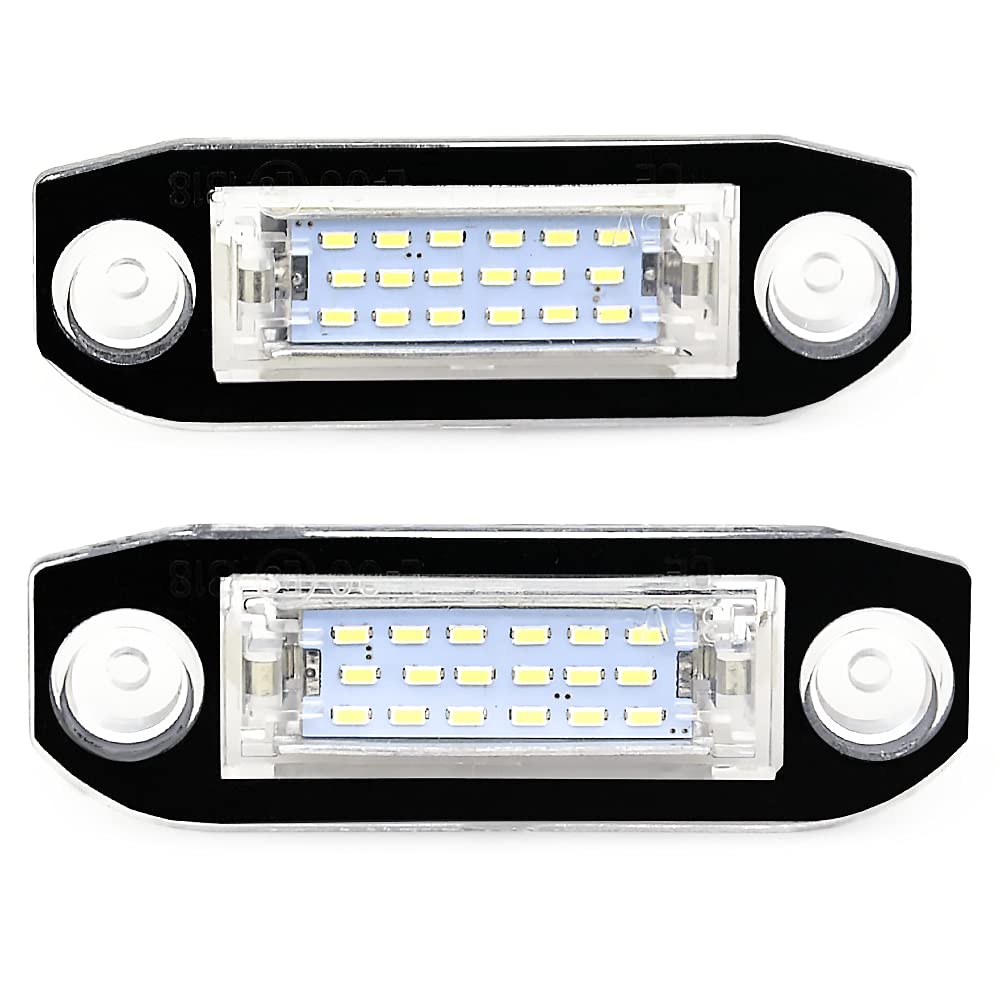 Biała lampa stylizacyjna samochodowa do numerów oświetlenie tablicy rejestracyjnej 2 szt. Canbus LED do Volvo S80 XC90 S40 V60 XC60 S60 C70 V50 XC70 V70