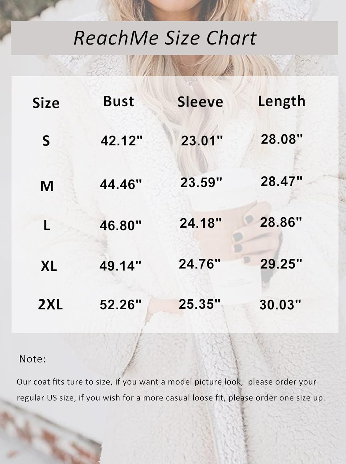 ReachMe Womens Sherpa Jacket Oversized Fleece Jacket Teddy Coats with Pockets Open Front Hooded Fuzzy Cardigan - Image 5