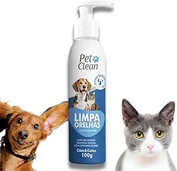 Limpa Orelhas Pet Clean para Cães e Gatos 100g com Cheirinho de bebê