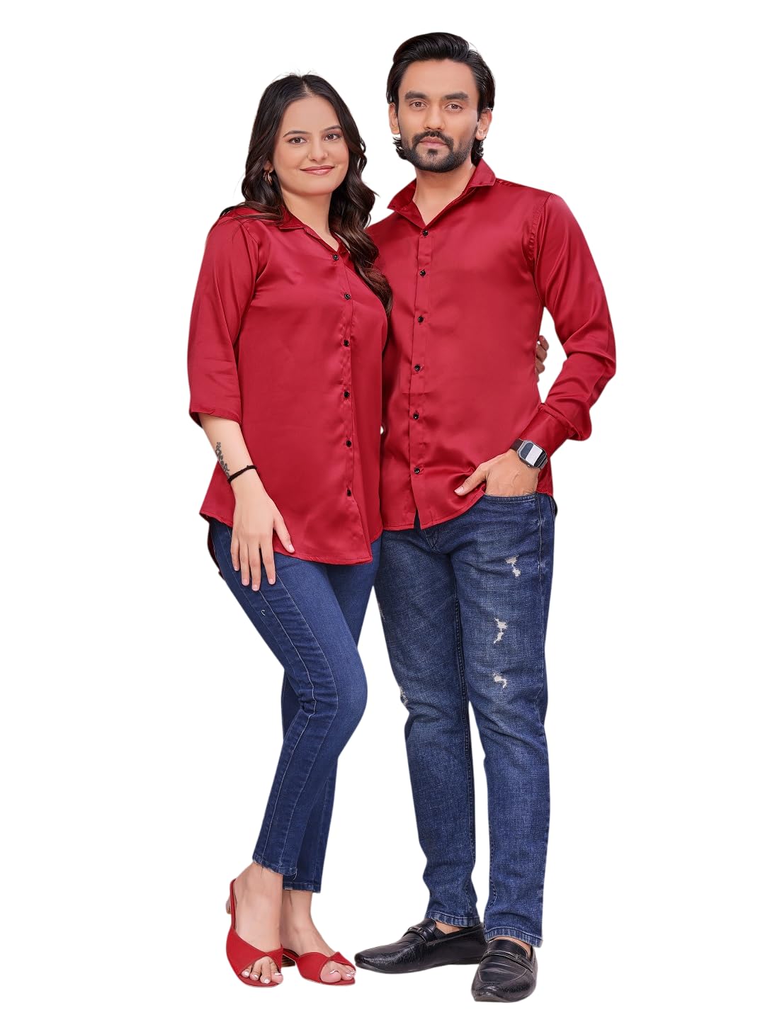 Couple Matching Satin Shirt Combo-picture-25