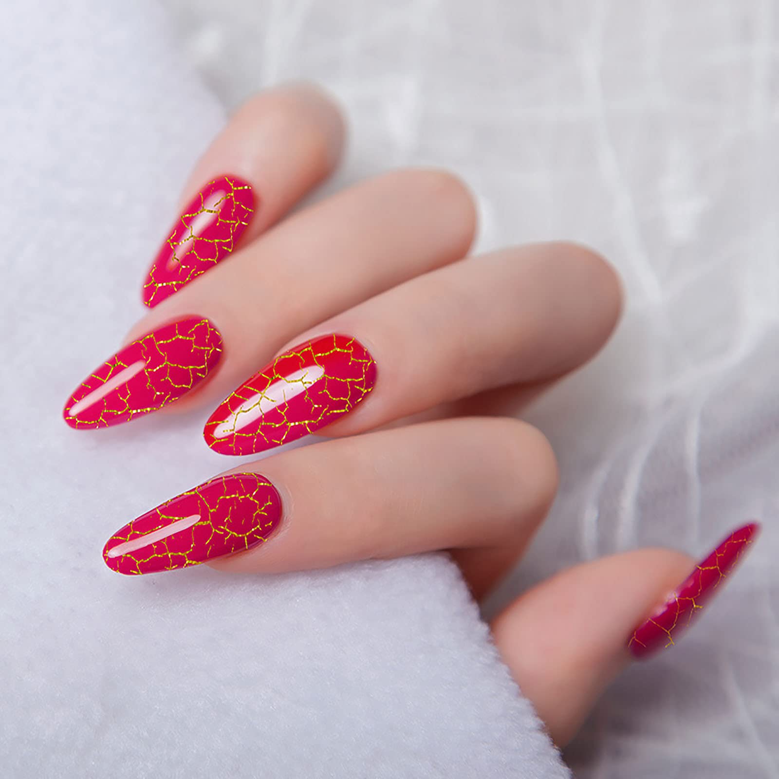 6 Colori Crack Gel Smalto per Unghie Tartaruga a Forma di Conchiglia UV Nail Art Lacca Crepa Automatica Gel per Unghie per Manicure