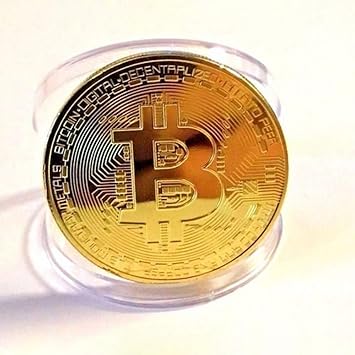 Physical Bitcoin Collection Coin Physical Commemorative Coins Metal Bitcoins Gold Plated Golden Amazon In Toys Games