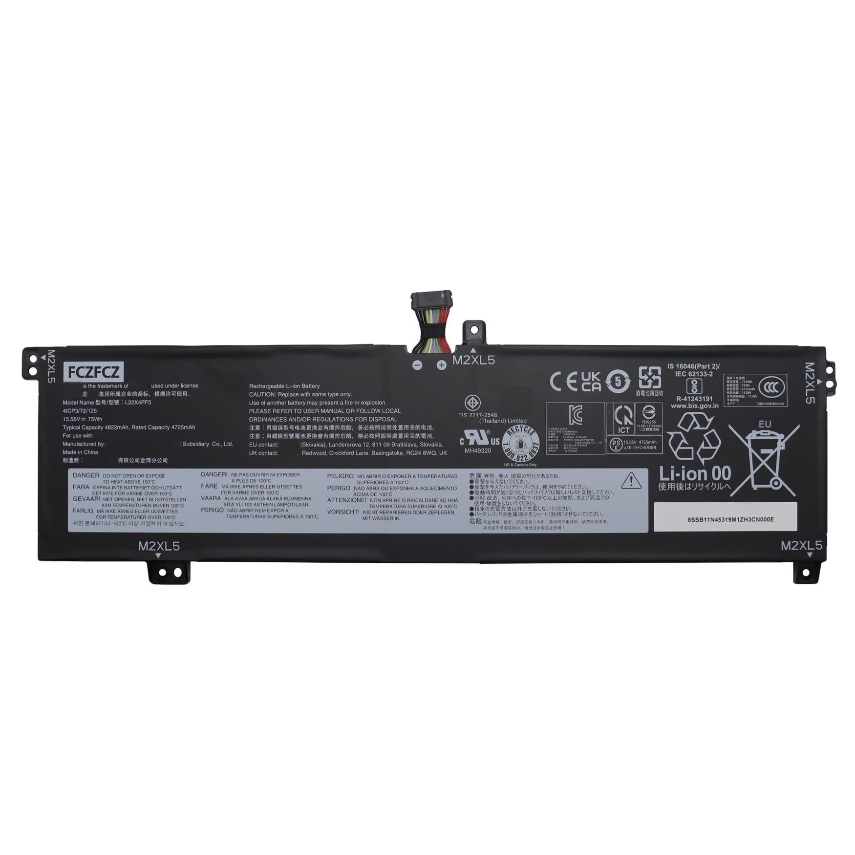 ★バッテリー良好★ Ryzen5PRO メモリ16GB Lenovo 539 Amazon.com: FCZFCZ L22X4PF5 Battery 75Wh Replacement for Lenovo