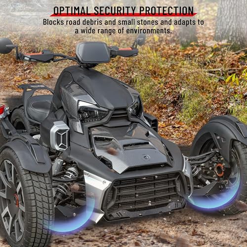 Image of Front Splash Guards Protectors for Can-Am Ryker, Black Aluminum A-Arm Protectors for Can-Am Ryker 600 900 Sport & Ryker Rally Edition All Models, Replace #219400863