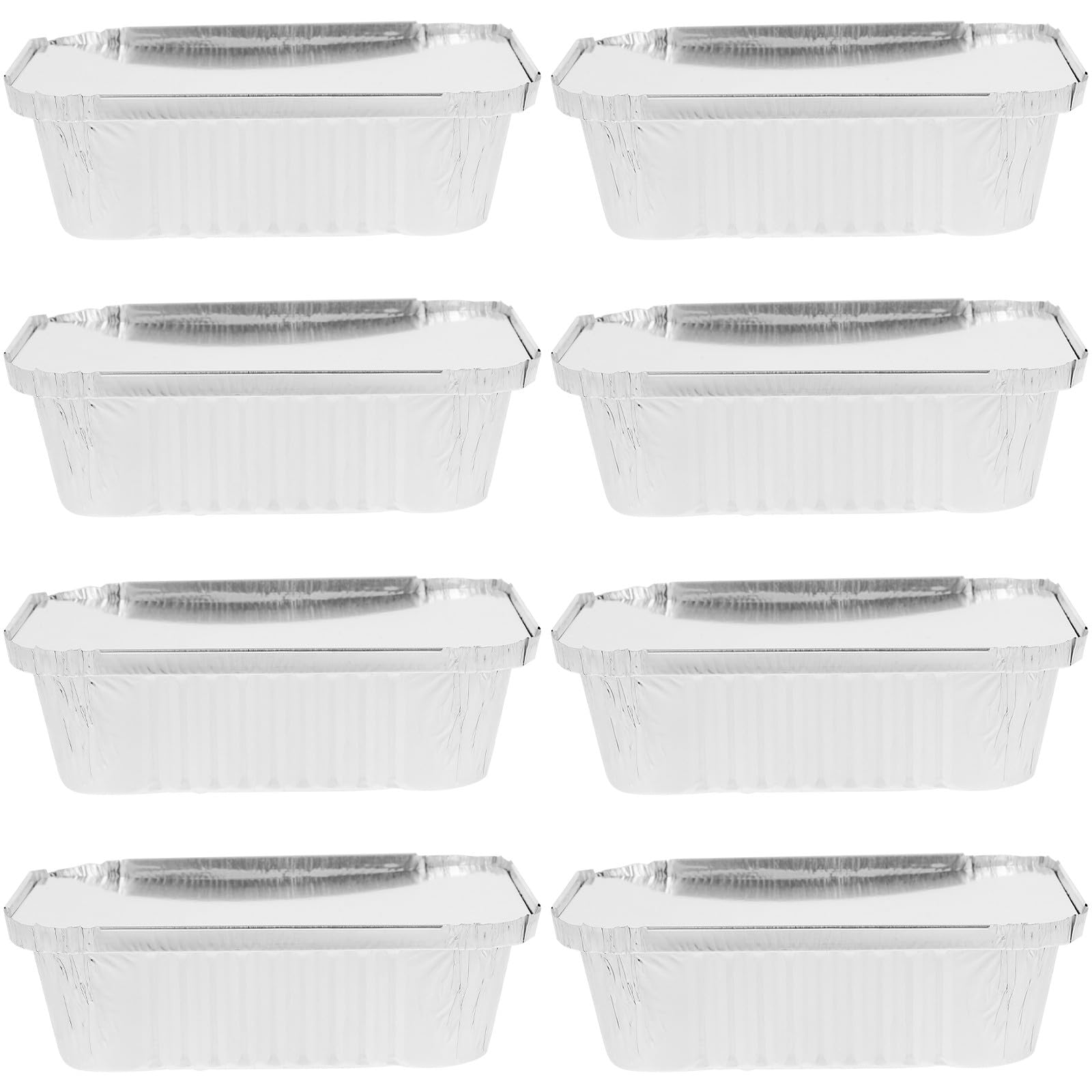 HOMSFOU 50 Scatole in Alluminio con Coperchio da 600ml per Barbecue Resistenti ad Alte Temperature Contenitori Multifunzionali per Cottura e Conservazione Alimenti