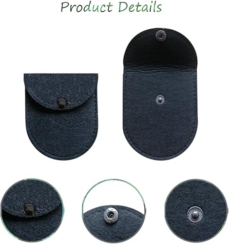 Miniatura 3 de 10 bolsas para audífonos, bolsa de transporte para audífonos, para llevar joyas y cambiar durante el viaje (negro)