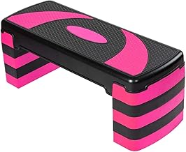 MAXSTRENGTH Aerobic Step - Height Adjustable Exercise Stepper | 3x - 5x Height Level 10, 15, 20, 25 & 30cm Exercise Step | Non-Slip Steppers Cardio Exercise