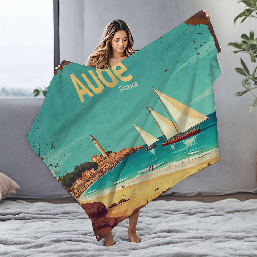 Couverture Queen Size voiliers pour réchauffer vos soirées d'hiver au salon