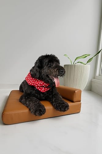 Miniatura 7 de Sofá cama ortopédico en forma de L para perros y gatos, moderno sofá lavable para perros con funda extraíble, parte inferior antideslizante, fácil